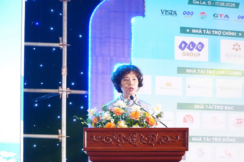 bà Cao Thị Ngọc Lan, Phó Chủ tịch Thường trực Hiệp hội du lịch Việt Namsức bật mạnh mẽ và sự đồng lòng của toàn thể cộng đồng doanh nghiệp du lịch tại Việt Nam nói chung và Gia Lai nói riêng