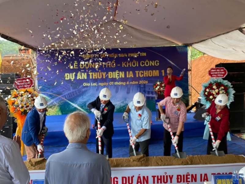 Dự án thủy điện Ia Tchom 1 do Công ty cổ phần 30/4 Phúc Tín khởi công vào ngày 1/6/2026giải phóng mặt bằngphê duyệt chủ trƣơng đầu tƣ