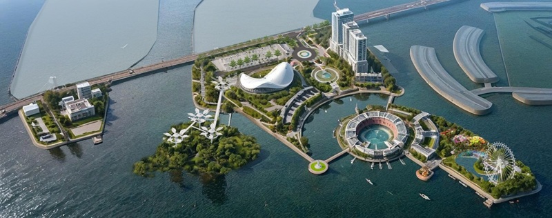 Ảnh phối cảnh Khu A thuộc Khu đô thị - Thương mại Bắc sông Hà Thanh. Nguồn: Sở Xây dựng tỉnh Gia Lai.
