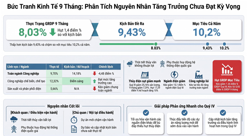 Phân tích nguyên nhân và giải pháp tháo gỡ đối với ngành sản xuất điện.