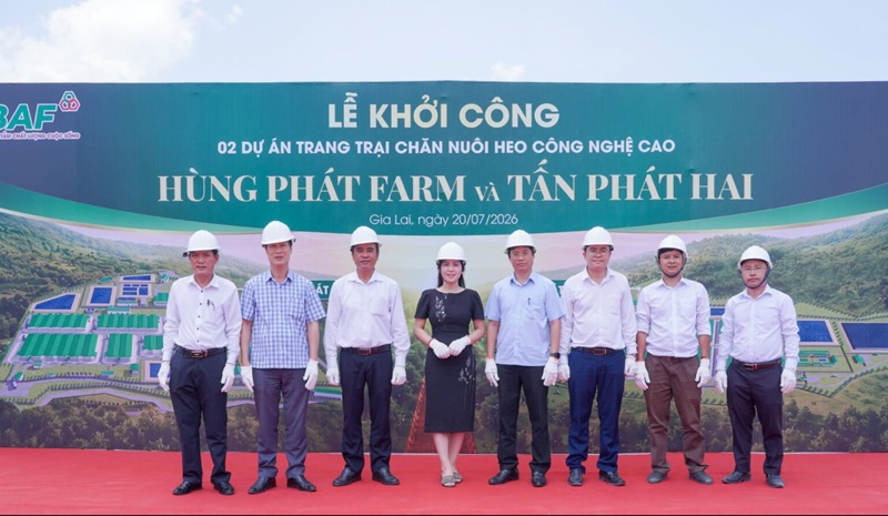 Trong năm 2026, BAF đã khởi công 3 Dự án trang trại công nghệ cao tại tỉnh Gia Lai trong chưa đầy 1 tháng. Nguồn: BAF.