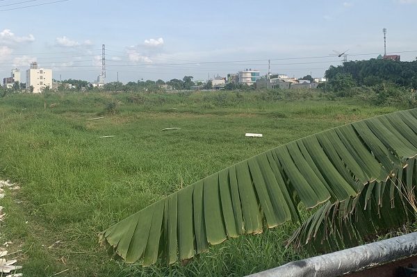 Khu đất tại quận 12 mà nhiều người ký hợp đồng với ông Nguyễn Văn Chung thuộc quy hoạch đất công trình công cộng và một phần thuộc hành lang an toàn lưới điện (Ảnh: Việt Dũng)