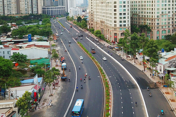 Đường Nguyễn Hữu Cảnh sẽ góp phần tạo sự thông thoáng trong giao thông khu vực cửa ngõ phía Đông Thành phố