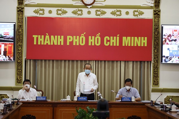 Phó Thủ tướng Thường trực Chính Phủ Trương Hòa Bình phát biểu chỉ đạo cuộc họp (Ảnh: TTBC TP.HCM)