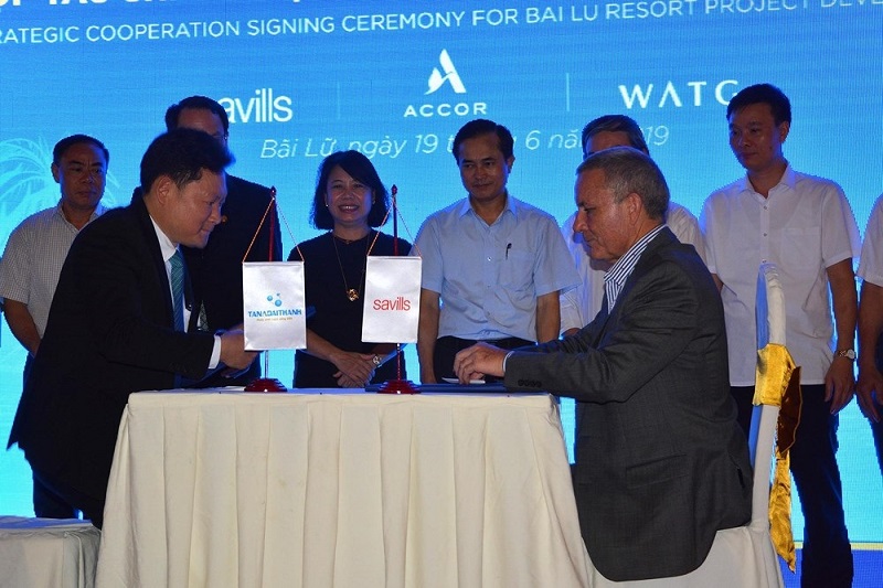 ập đoàn Tân Á Đại Thành, Công ty Savills; Công ty WATG và Tập đoàn Accor chính thức ký kết thỏa thuận Hợp tác chiến lược phát triển Dự án Bãi Lữ Resort. 