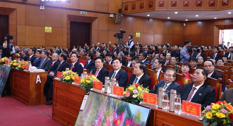 Các đại biểu dự Đại hội đại biểu Đảng bộ tỉnh Đắk Lắk lần thứ XVII, sáng ngày 14/10.