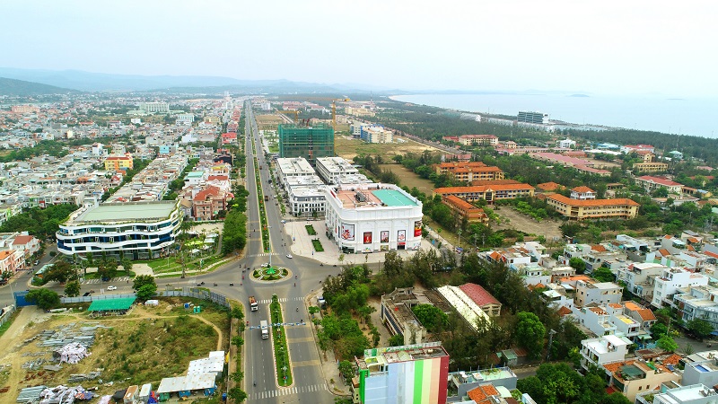 Một góc trung tâm TP Tuy Hòa, tỉnh Phú Yên.