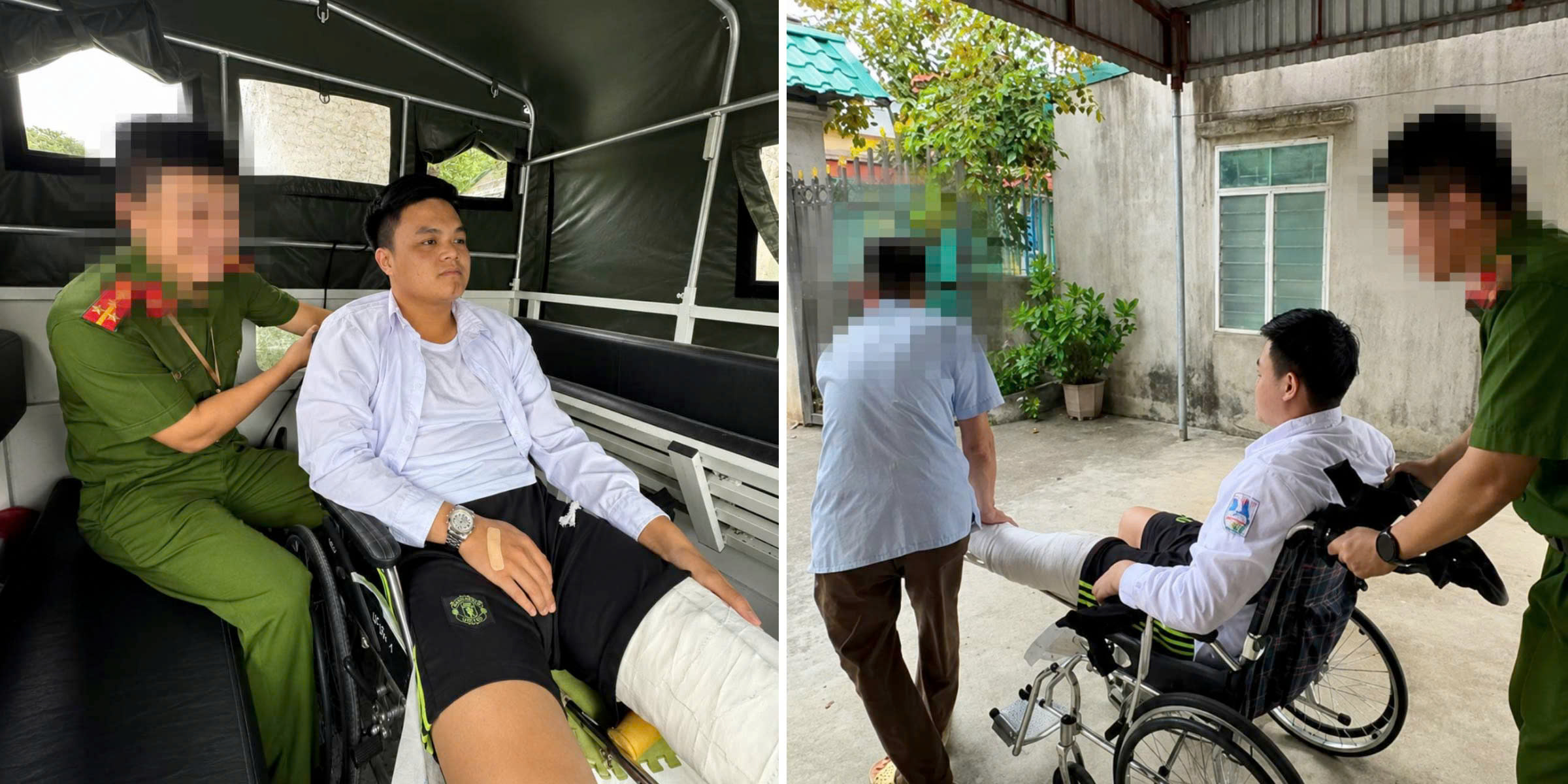 Bệnh nhân được hỗ trợ tới điểm thi.jpg Bệnh nhân được hỗ trợ tới điểm thi.jpg