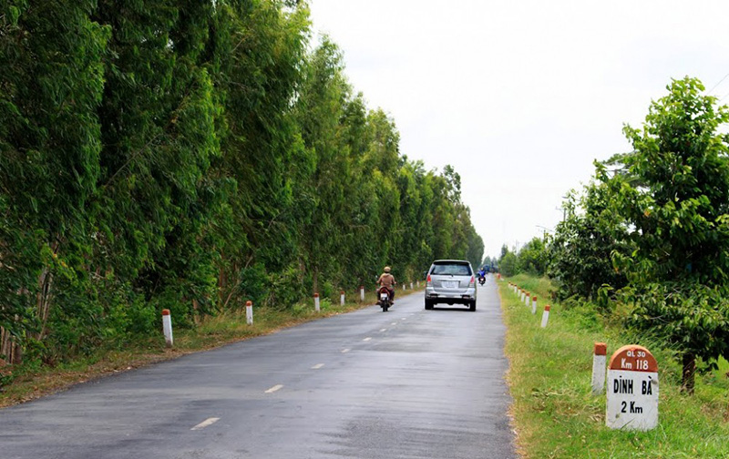 Một đoạn Quốc lộ 30 đoạn Hồng Ngự - Dinh B&agrave;.jpg