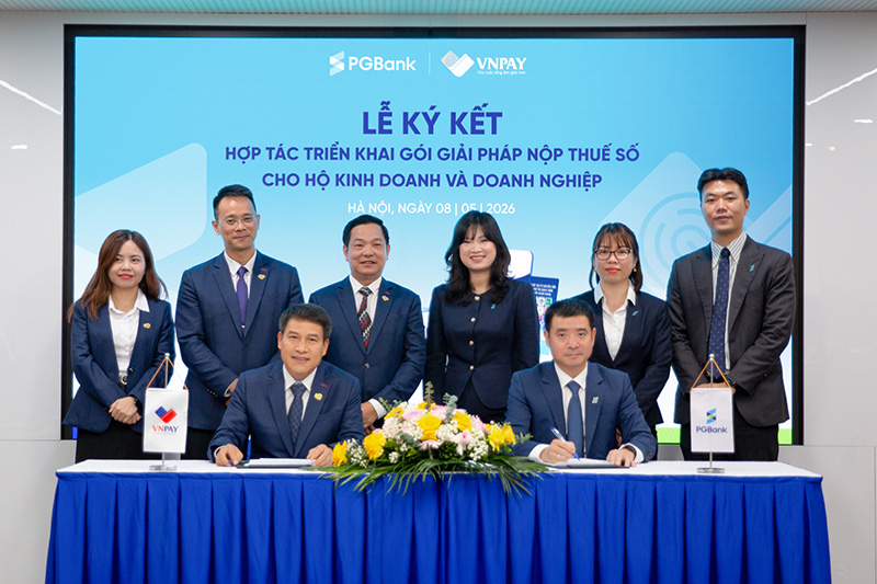 PGBank va VNPAY ky ket hop tac trien khai giai phap thanh toan va nop thue so.jpg