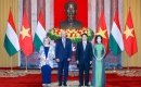 Chủ tịch nước Lương Cường chủ trì lễ đón, hội đàm với Tổng thống Hungary