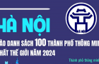 Hà Nội lọt Top 100 thành phố thông minh nhất thế giới năm 2024