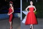 Diva Hồng Nhung, Linh Nga diện váy đỏ rực đi sự kiện