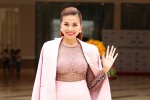 Thanh Hằng diện áo xuyên thấu trong họp báo Vietnam's Next Top Model 2016