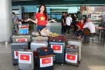 Nam Em mang 11 vali đi thi Hoa hậu Trái đất