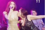 Hồ Ngọc Hà bị fan cuồng hôn ngực khi diễn ở quán bar