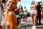Bạn gái Neymar khoe vòng một táo bạo ở lễ hội hóa trang