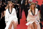 Người mẫu Czech thản nhiên để lộ nội y trên thảm đỏ Cannes