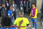 Neymar gây hấn với trọng tài trong đường hầm