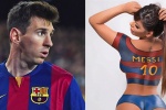 Cô người mẫu Suzy Cortez sơn mình nóng bỏng chúc mừng Messi giành Quả bóng vàng