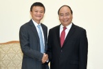 Thủ tướng Nguyễn Xuân Phúc tiếp Chủ tịch Tập đoàn thương mại điện tử Alibaba Jack Ma