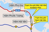 Dùng chung trạm BOT Bắc Hải Vân cho hầm Phước Tượng - Phú Gia, dự án hầm Đèo Cả 