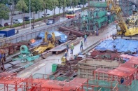 Hà Nội: Phát hiện kết cấu gạch ngầm khi thi công đường Vành đai 3