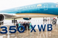 Vietnam Airlines hoàn thiện đội máy bay thân rộng 14 chiếc Airbus A350