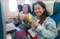 450 người lao động được hỗ trợ về quê đón Tết  trên chuyến bay của Vietnam Airlines