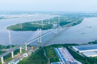 Khánh thành cầu dây văng Bình Khánh trên tuyến cao tốc Bến Lức - Long Thành