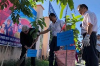 VWS trồng 600 cây xanh tại xã Đa Phước