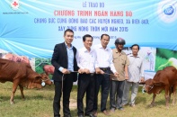 FrieslandCampina Việt Nam trao tặng 50 con bò cho nông dân Long An