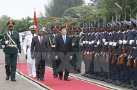 Chủ tịch nước Trương Tấn Sang bắt đầu chuyến thăm Cộng hoà Mozambique