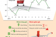 [Infographics] Chỉ số giá tiêu dùng tháng 7 tăng nhẹ 0,13%