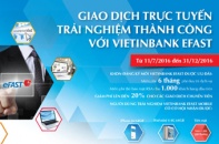 Trúng thưởng lớn khi giao dịch qua VietinBank eFAST