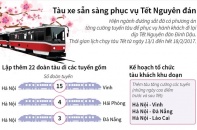 [Infographic] Tàu, xe sẵn sàng phục vụ Tết Nguyên đán Đinh Dậu