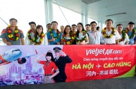 Vietjet tưng bừng khai trương đường bay Hà Nội - Cao Hùng (Đài Loan)