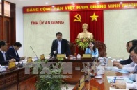 Bộ trưởng Bộ Kế hoạch và Đầu tư Nguyễn Chí Dũng làm việc với tỉnh An Giang