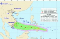 Bão Sanba đang di chuyển vào Biển Đông