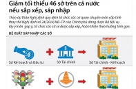 [Infographic] Giảm tối thiểu 46 Sở trên cả nước nếu hợp nhất, sáp nhập