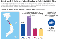 [Infographic] Đã hỗ trợ, bồi thường sự cố môi trường biển hơn 6.400 tỷ đồng