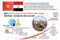 [Infographic] Đưa quan hệ hợp tác hữu nghị truyền thống Việt Nam - Ai Cập lên tầm cao mới