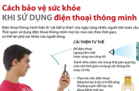 [Infographic] Cách bảo vệ sức khỏe khi sử dụng điện thoại thông minh