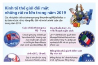 [Infographic] Năm 2019, kinh tế thế giới đối mặt những rủi ro lớn