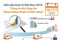 [Infographic] Diễn đàn kinh tế Việt Nam 2019: "Củng cố nền tảng cho tăng trưởng nhanh và bền vững"