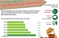 [Infographic] 6 tháng năm 2019, xuất khẩu lâm sản tăng hơn 20%