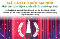 [Infographic] Giải Báo chí quốc gia 2018: Phản ánh toàn diện các vấn đề của đời sống xã hội