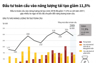 [Infographic] Đầu tư toàn cầu vào năng lượng tái tạo giảm 11,5%