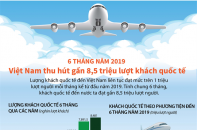 [Infographic] 6 tháng, Việt Nam thu hút gần 8,5 triệu lượt khách quốc tế