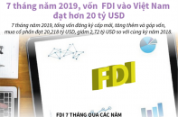 [Infographic] 7 tháng, vốn FDI vào Việt Nam đạt hơn 20 tỷ USD